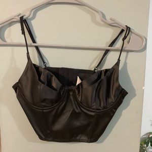 Black cropped bralette